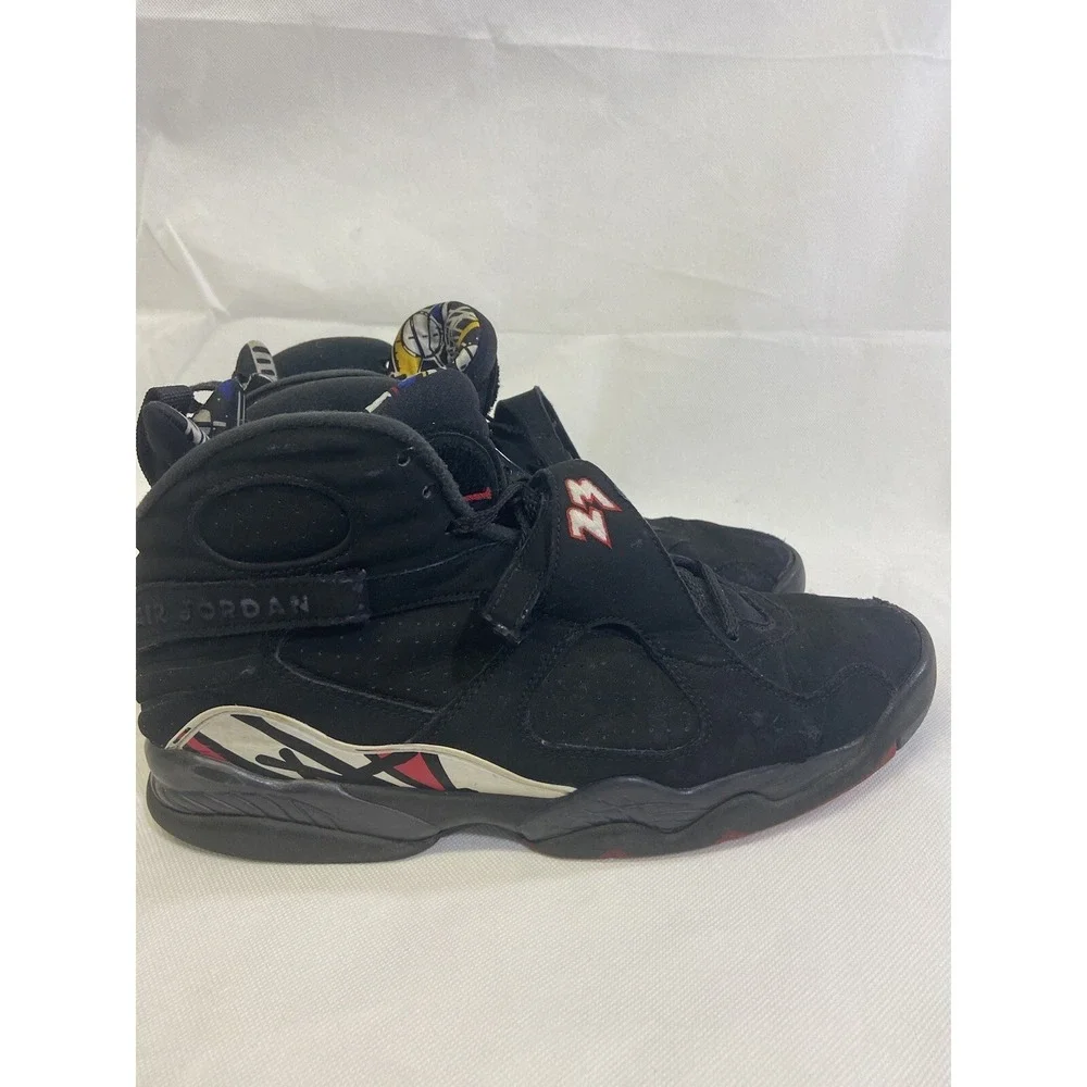 Nike Air Jordan 8 VIII Retro Playoff Black Bred‎ White 305381-061 Size 11 Shoes